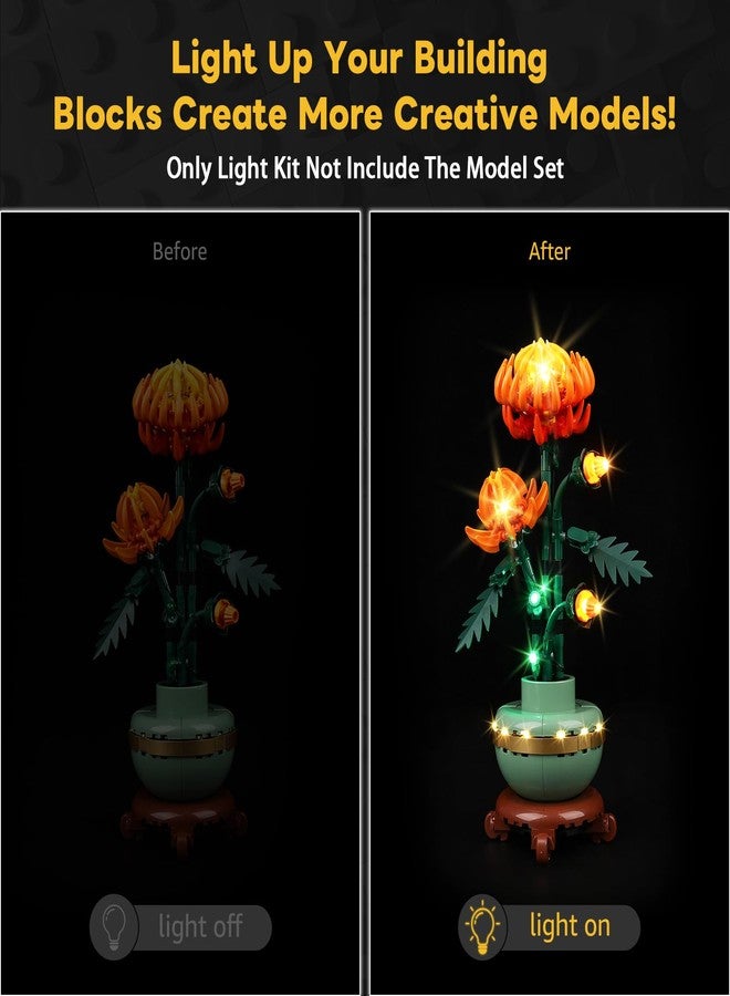 Kyglaring طقم إضاءة LED من Kyglaring متوافق مع مكعبات بناء Lego Chrysanthemum 10368، ملحقات إضاءة مطورة لمجموعة نموذج 10368، مصابيح فقط (النموذج غير متضمن)، إصدار كلاسيكي - Image 3